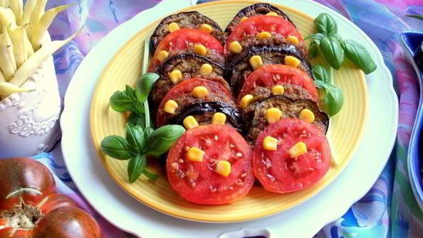 закуска из баклажанов с помидорами