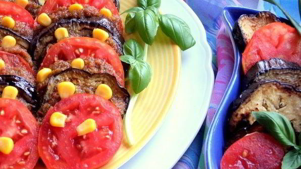 закуска из баклажанов с помидорами