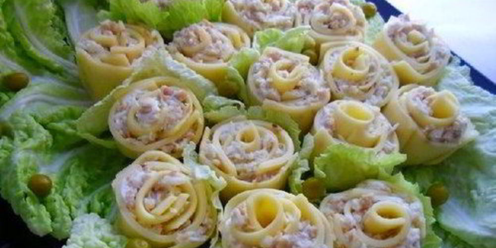 Рецепт закуски из сыра розы для милых дам