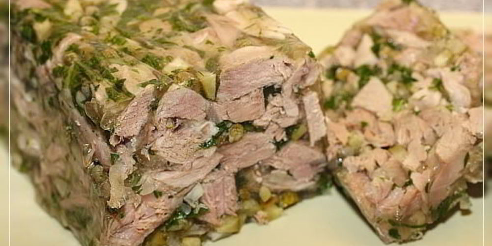 Рецепт заливного из ветчины