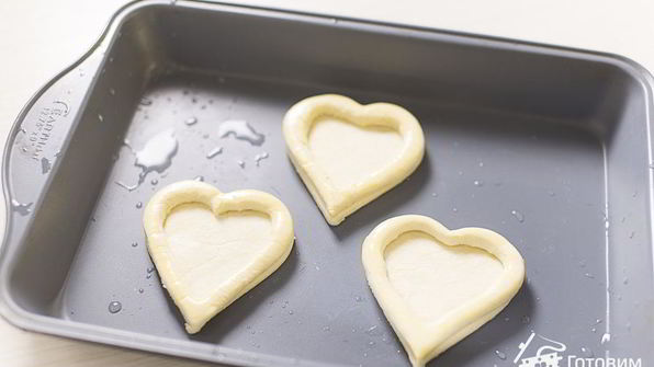 слоеные сердечки с жюльеном из креветок