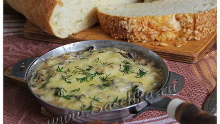 Жульен из баклажанов