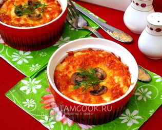 Жульен с грибами и сыром