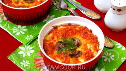 Жульен с грибами и сыром