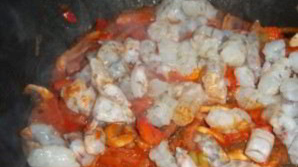 жульен с креветками