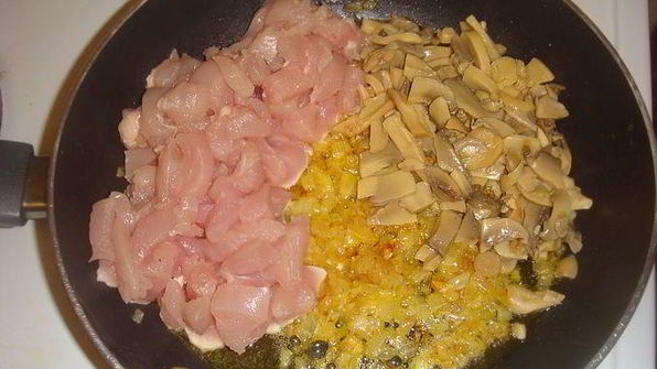 жульен с курицей и грибами