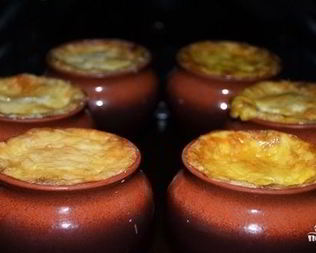 Жульен со свининой и картошкой