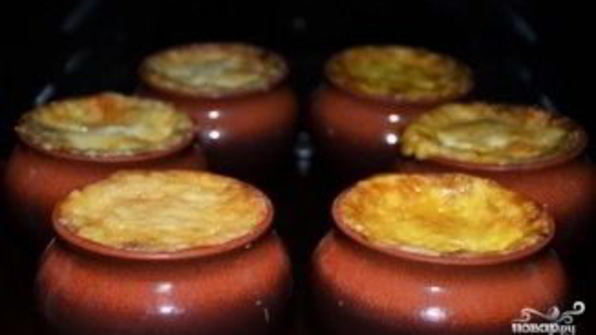 жульен со свининой и картошкой