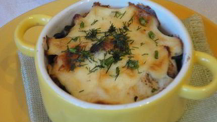 Жюльен из курицы с маслинами