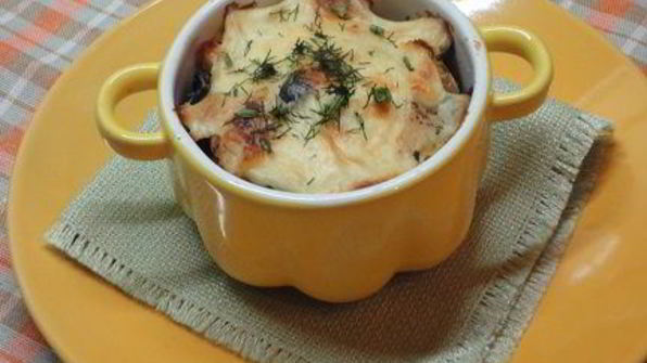 жюльен из курицы с маслинами